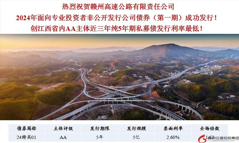 喜報(bào)！贛州交控集團(tuán)接連在資本市場(chǎng)發(fā)行債券成功！
